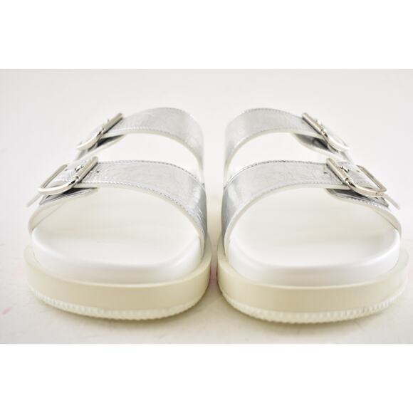 Louis Vuitton Trainer Mule Metallic Silver Buckle Slide Sandal UK 9 US 10 11 - Picture 9 of 16